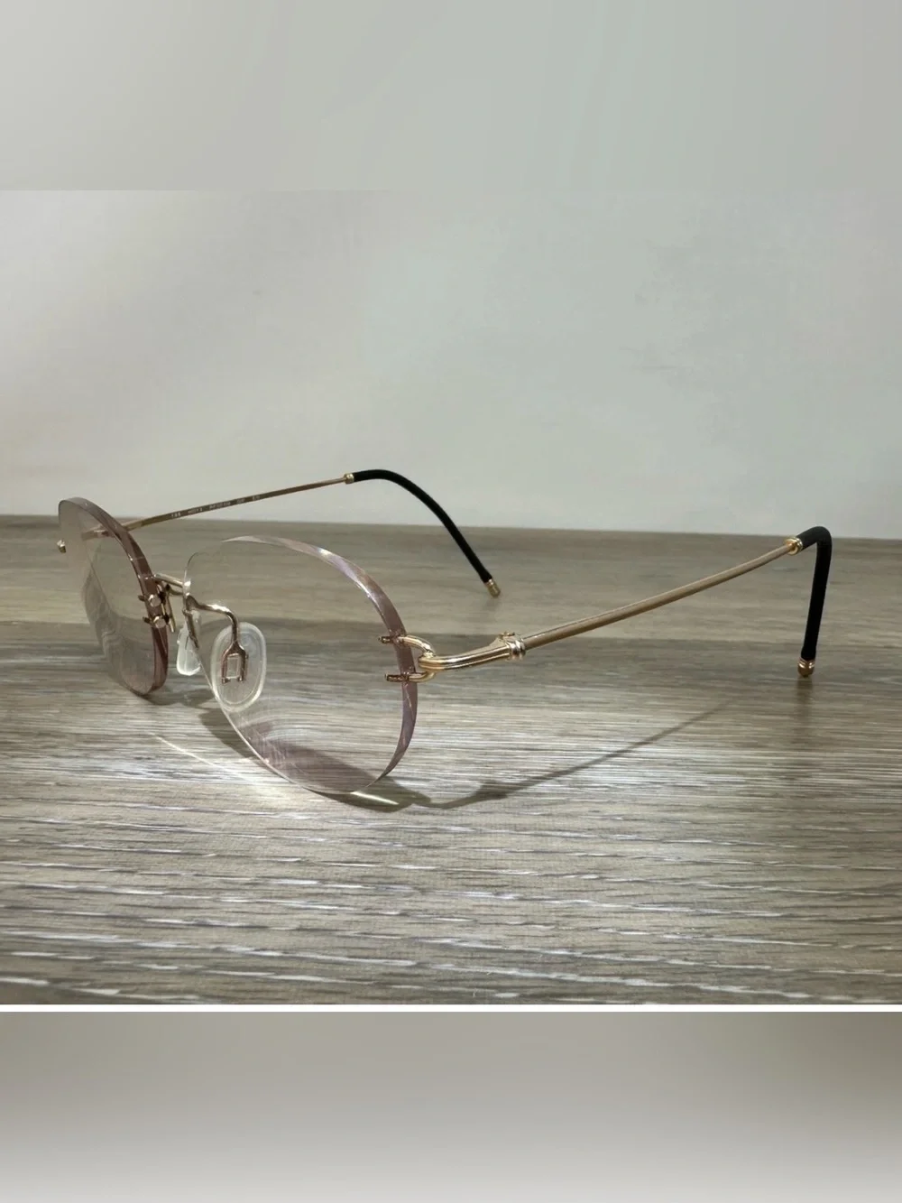RARE Hoya Pinfeel Gold-Plated Titanium Eyeglass Frames Japan Flexible 16-135 Vtg